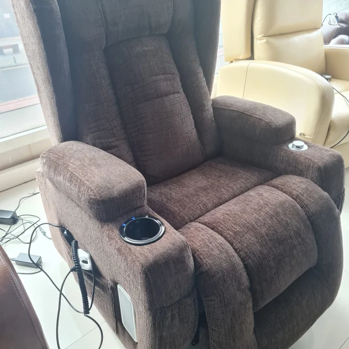 Cellini Happy Daddy Pro Deri Kahve - Masajlı Baba Tv Koltuğu